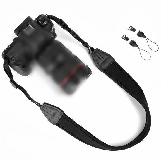 Picture of WANBY Camera Strap Padded Shoulder Neck Camera Strap with Quick Release Buckles for DSLR SLR