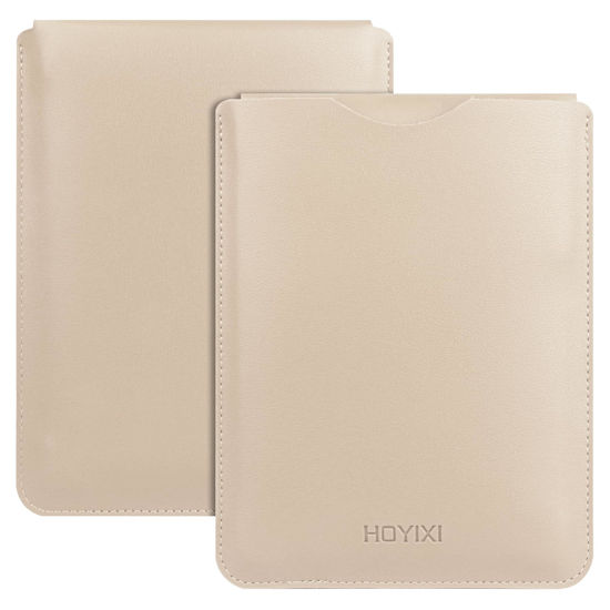 Picture of HoYiXi Universal Sleeve Case for 6-inch Kindle/Kobo/Voyaga/Lenovo/Pocketbook/Tolino E-Book E-Reader Lightweight Leather Sleeve Bag Pouch for 6-inch E-Book, White