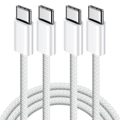 Picture of USB C to USB C Cable, 2Pack USBC to USBC Cable 6FT 60W Type C Charger C to C Cable Fast Charging Cord for iPhone 15/15 Pro/15 Pro Max/15 Plus Samsung S23 Note 20 MacBook Air