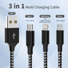 Picture of Firsting Multi Charging Cable, (2 Pack 4FT) Multi USB Charger Cable 3 in 1 Charging Cable Nylon Braided Universal USB Charging Cord with Type-C, Micro USB,IP Port for Most Cell Phones & Pads