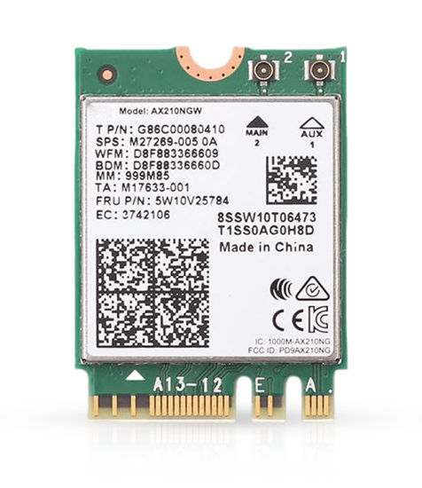 Picture of HighZer0 Electronics AX210 WiFi 6E Card | Tri-Band 2.4/5/6 GHz Wi-Fi | Up to 2.4 Gbps | M.2 WiFi Card for PC | No vPro | Supports Bluetooth 5.3 & Intel, AMD, Windows 10/11, Linux | AX210NGW (AX210)