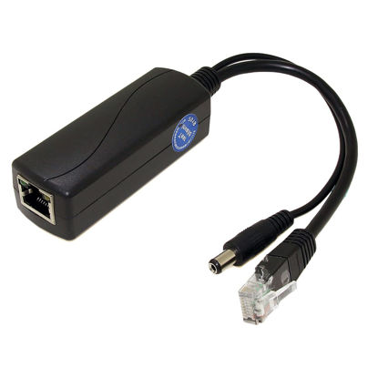 Picture of REVODATA PoE Splitter Gigabit 12V/2A, DC 5.5*2.1mm Plug PoE to DC 12V/2A Output, Gigabit Ethernet Comply IEEE802.3af/at, Plug and Play for IP Camera