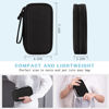 Picture of FYY Travel Cable Organizer Pouch Electronic Accessories Carry Case Portable Waterproof Double Layers All-in-One Storage Bag for Cord, Charger, Phone, Earphone Black