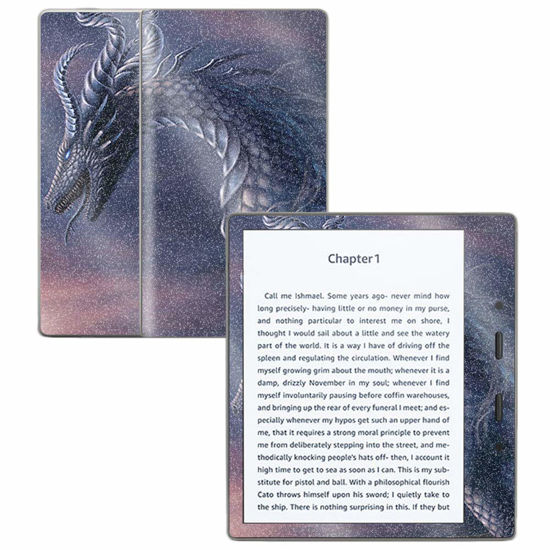 Picture of MightySkins Glossy Glitter Skin for Amazon Kindle Oasis 7" (9th Gen) - Dragon Fantasy | Protective, Durable High-Gloss Glitter Finish | Easy to Apply, Remove, and Change Styles | Made in The USA