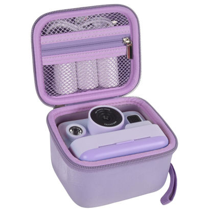 Picture of ANKHOH Case for Dylanto/for Anchioo/for MEETRYE Kids Camera Instant Print, 1080P Kid Instant Cameras Storage Holder Organizer Gifts Bag for Dylanto Printing Paper and Toy Accessories,Purple-Only Box