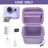 Picture of ANKHOH Case for Dylanto/for Anchioo/for MEETRYE Kids Camera Instant Print, 1080P Kid Instant Cameras Storage Holder Organizer Gifts Bag for Dylanto Printing Paper and Toy Accessories,Purple-Only Box