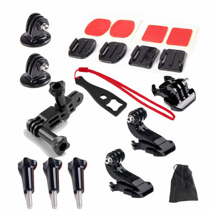 Picture of 15in1 Grab Bag of Mounts Kit Adapter Accessory for Gopro Hero 8 7 6 4 3+ 3 2 SJ4000 Sport Action Camera Kit