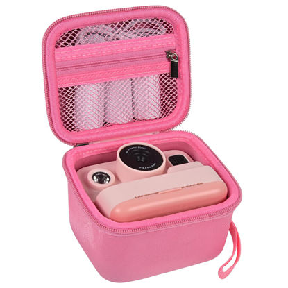 Picture of ANKHOH Case for Dylanto/for Anchioo/for MEETRYE Kids Camera Instant Print, 1080P Kid Instant Cameras Storage Holder Organizer Gifts Bag for Dylanto Printing Paper and Toy Accessories,Pink-Only Box