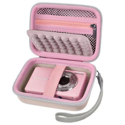 Picture of Grapsa Digital Camera Case for CAMKORY/for Kodak Pixpro/for VAHOIALD/for Sony DSCW800 830/ for Canon PowerShot 180 190. Vlogging Cameras Storage Holder for Accessories (Box Only)-Pink