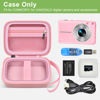 Picture of Digital Camera Case Compatible with VAHOIALD FHD 1080P/ for CAMKORY Digital Point and Shoot/for KODAK PIXPRO FZ45-BK 16MP Vlogging/for IWEUKJLO/for Nsoela, Holder for SD Card More- Pink (Box Only)