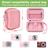 Picture of Digital Camera Case Compatible with VAHOIALD FHD 1080P/ for CAMKORY Digital Point and Shoot/for KODAK PIXPRO FZ45-BK 16MP Vlogging/for IWEUKJLO/for Nsoela, Holder for SD Card More- Pink (Box Only)