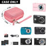 Picture of Digital Camera Case for CAMKORY for Kodak Pixpro fz45 for VAHOIALD for IWEUKJLO for Nsoela Kids Video Camera Storage Holder for AbergBest for Polaroid for Canon and SD Card and Cable-Pink(Box Only)