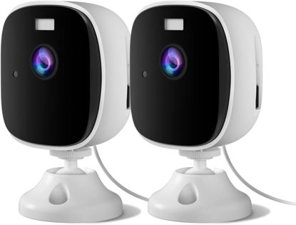 Picture of 2pack 2K Security Cameras for Home Security,4MP WiFi Indoor Camera with Color Night Vision, AI Motion Detection, Two-Way Audio, Cloud & SD Card Storage, Compatible with Alexa & Google Assistant