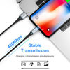 Picture of 6 inch Short iPhone Charging Cable, 3Pack 0.5ft USB to Lightning Cable Braided iPhone Charger Short Cord Fast Charging for Apple iPhone 14 13 12 11 Pro Max Mini 10 8 7 Plus XR XS MAX SE, AirPods