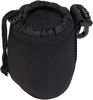 Picture of Xuerebs Small Size Waterproof Drawstring Lens Pouch Black Neoprene DSLR Camera Lens Bag Compatible with Sony Olympus Panasonic