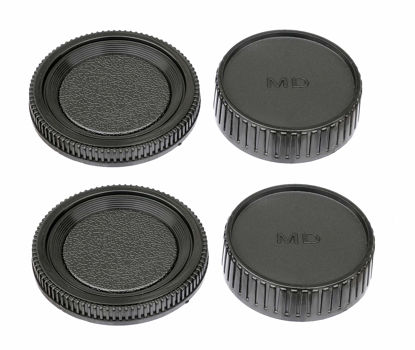 Picture of (2 Packs) Fotasy MD Lens Rear Cap, Md Body Cap, Minolta MD Lens Back Cover, Minolta MC Lens Cap, Minolta Rokkor Body Cap, Lens Cover Body Cap fits Minolta Rokkor MD MC Mount Camera Lense, MD_2