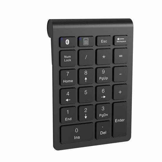 Picture of cimetech Bluetooth Number Pad, Wireless Numeric Keypad Numpad, 22 Keys Portable Mini Financial Accounting Keyboard for Laptop Notebook, Desktop, Surface Pro, PC