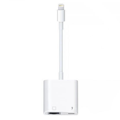 Picture of Lightning to RJ45 Ethernet LAN Network Adapter with Charge Port for Select iPhone,iPad Models 100Mbps Charging Plug and Play