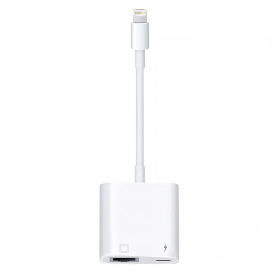 Picture of Lightning to RJ45 Ethernet LAN Network Adapter with Charge Port for Select iPhone,iPad Models 100Mbps Charging Plug and Play