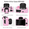 Picture of Rieibi EOSR50 EOS R50 Case, Soft Silicone Protective Case for Canon EOS R50 EOSR50 Vlogging Camera, Lightweight EOS R50 Camera Case Grip Cover Body Skin - Pink