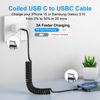 Picture of USB C to USB C Cable 3ft 2Pack Coiled USB C Charger Cable for Car Type C Fast Charging Cable for iPhone 16/15/Plus/Pro/Pro Max/Samsung Galaxy S23