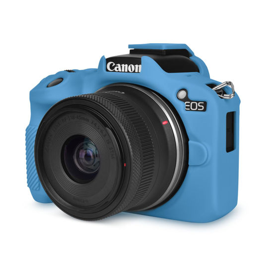 Picture of Rieibi EOS R50 Case, Soft Silicone Protective Case for Canon EOS R50 EOSR50 Camera, Lightweight EOS R50 Camera Case - Blue