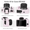 Picture of Rieibi EOS R50 Case, Soft Silicone Protective Case for Canon EOS R50 EOSR50 Camera, Lightweight EOS R50 Camera Case - Pink White