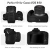 Picture of Rieibi EOSR50 EOS R50 Case, Soft Silicone Protective Case for Canon EOS R50 EOSR50 Vlogging Camera, Lightweight EOS R50 Camera Case Cover Grip Body Skin - Black