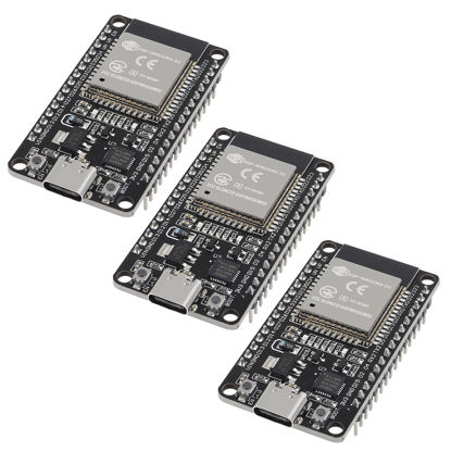 Picture of AITRIP 3PCS Type c 30pins CP2102 ESP-WROOM-32 ESP32 ESP-32S Development Board 2.4GHz Dual-Mode WiFi + Bluetooth Dual Cores Microcontroller Processor Integrated with Antenna RF AMP Filter AP STA