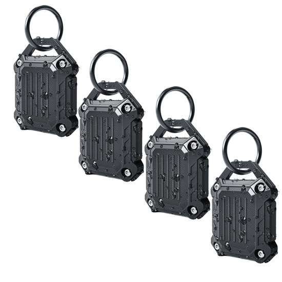 Picture of Dovick- Waterproof Airtag Keychain Holder Case 4 Pack,Screw Full Cover Compatible with Apple Air Tag Tracker Key Ring