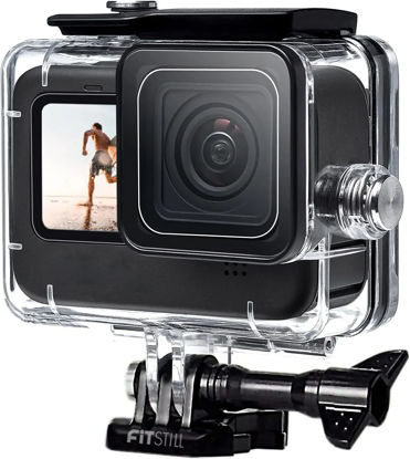 Picture of FitStill 196FT/60M Waterproof Case for Go Pro Hero 13/Hero12 Black/Hero11 Black/Hero10 Black/Hero9 Black,Protective Underwater Diving Housing with Accessories for Hero13/12/11/10/9 Black Action Camera