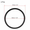 Picture of uxcell Black 8 Inch EVA Foam Speaker Edge Surround Rings Replacement Parts for Speaker Repair or DIY 2Pcs