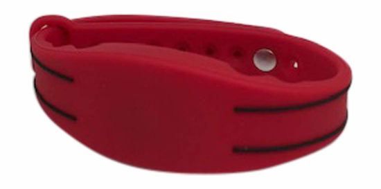 Picture of 5 Red Adjustable 26 Bit Proximity Wristbands AuthorizID Weigand Prox Wrist Band Compatable with ISOProx 1386 1326 H10301 Format Readers Works with The vast Majority of Access Control Systems