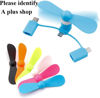 Picture of A plus Mini Cell Phone Fan 3-in-1 Mobile Phone Fans Compatible with iPhone/iPad/Android Smartphone/Tablet Fit for Micro USB/Type C/Lightning Port Fan Colorful and Powerful Fans(6-Pack)