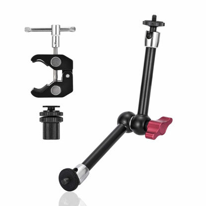 Picture of UTEBIT 11 inch Magic Arm, Camera Mount Articulating Friction Arms with Super Crab Clamp for DSLR Camera Rig, Flash Light, LED Lights, LCD Monitor