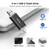 Picture of TOPESEL Type C 256GB USB C Flash Drive Dual 2-in-1 USB C Thumb Drive USB 3.0/3.2 Gen1 USB C Drive 256 GB USB-C Memory Stick with LED Indicator for Easy Data Sharing Between PC and Android Smartphones