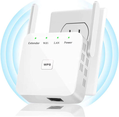 Picture of 2024 Newest WiFi Extender, WiFi Repeater, WiFi Booster, Covers Up to 8640 Sq.ft and 60 Devices, Internet Booster - with Ethernet Port, Quick Setup, Home Wireless Signal Booster