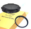 Picture of JJC Black LX100 Auto SELF-RETAINING Protective Lens Cap, Compatible with Panasonic Lumix LX100 LX100 II Leica D-LUX Typ 109 D-LUX 7, LX100II Mark II M2, D LUX 7 Lense Cap, 43mm MRC Nano MC UV Filter