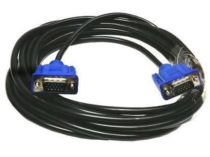 Picture of Importer520 HD15 Male to Male VGA Video Cable for TV Computer Monitor (10Ft, Blue Connector)