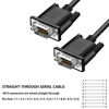 Picture of YIOVVOM DB9 RS232 Serial Extension Cable Male to Male 9 Pin DB9 Cord Straight Through 9 pin serial connector Black 1.5FT