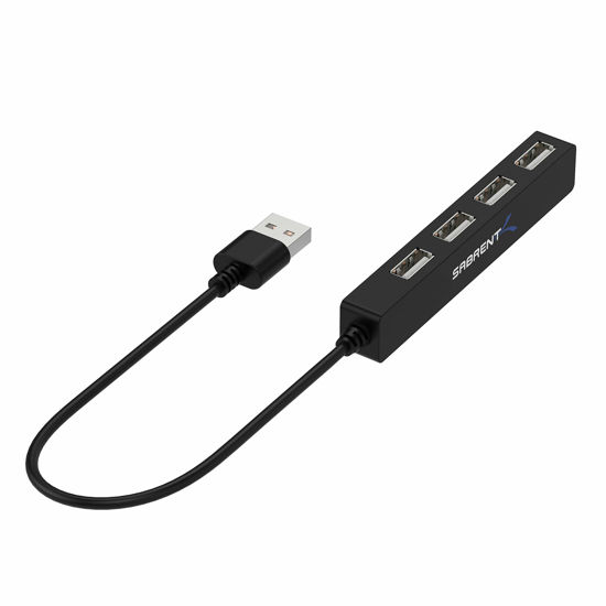 Picture of SABRENT 4 Port Portable USB 2.0 Hub (9.5" Cable) for Ultra Book, MacBook Air, Windows 8 Tablet PC (HB-MCRM)