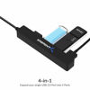 Picture of SABRENT 4 Port Portable USB 2.0 Hub (9.5" Cable) for Ultra Book, MacBook Air, Windows 8 Tablet PC (HB-MCRM)