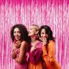 Picture of GOER 3.2 ft x 9.8 ft Metallic Tinsel Foil Fringe Curtains Party Photo Backdrop Party Streamers for Galentines Day,Birthday,Graduation,New Year Eve Decorations Wedding Decor (1 Pack, Hot Pink)