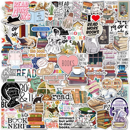 Picture of Joyppy 100 PCS Book Stickers for Kindle, Bookish Kindle Reading Stickers for Books, Water Bottles, Laptops, Book Lover Stickers Accessories Gifts for Kids Teens Adults (Style A+B)