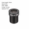 Picture of uxcell 3 Pcs CCTV Camera Lens 3.6mm Focal Length 1080P F2.0 1/3 Inch Wide Angle for CCD Camera