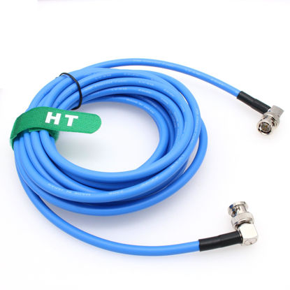 Picture of HangTon 12G 4K Raw SDI Coaxial Video Cable BNC to BNC Canare LV-61S 75 ohm for Sony ARRI Camera Monitor Flexible Shielded 1.5M Blue