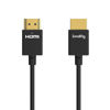 Picture of SmallRig Upgraded Ultra Thin HDMI Cable 55cm/1.8Ft (A to A), 4K Hyper Super Flexible Slim Cord, High Speed Supports 3D, 4K@60Hz, Ethernet, ARC Type-A Male to Male for Camera, Monitor, Gimbal - 2957B