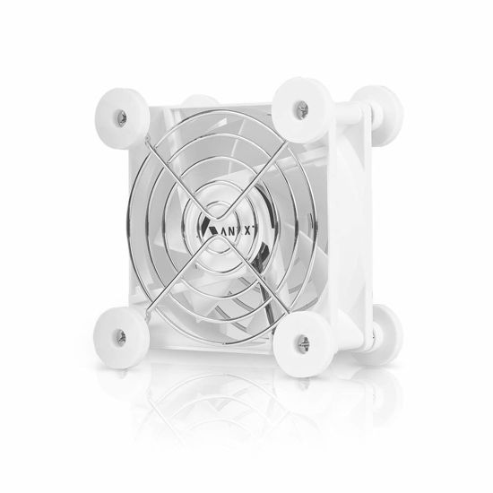 Picture of ANEXT, USB Fan, USB Computer Fan, Silent Fan for Receiver DVR PlayStation Xbox Computer, (80mm,White)