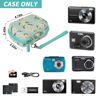 Picture of ANKHOH Digital Camera Case for CAMKORY/for VAHOIALD FHD 1080P/ for Kodak/for YISENCE for IWEUKJLO for Nsoela Kids Video Cameras Storage Holder for AbergBest for Polaroid for Canon and Cable (Green)