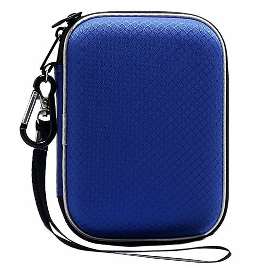 Picture of Lacdo Hard Drive Carrying Case for Western Digital WD My Passport/WD Elements/WD My Passport Ultra Portable External Hard Drive 1TB 2TB 3TB 4TB 5TB 6TB USB 3.0 2.5 inch HDD Travel Bag, Blue